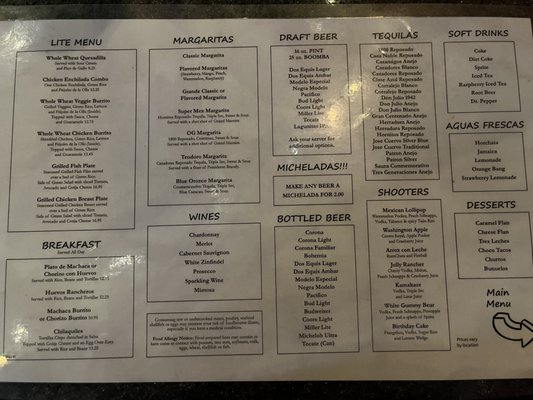 Menu photo 5 Super Mex Long Beach, CA