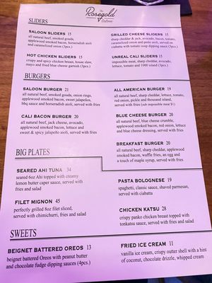 Menu photo 3 The Rosegold Saloon Los Angeles, CA Menu photo 3 The Rosegold Saloon Los Angeles, CA