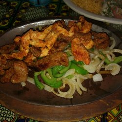 Fiesta Azteca - Fajitas for two, the meat portion way too little for two people.