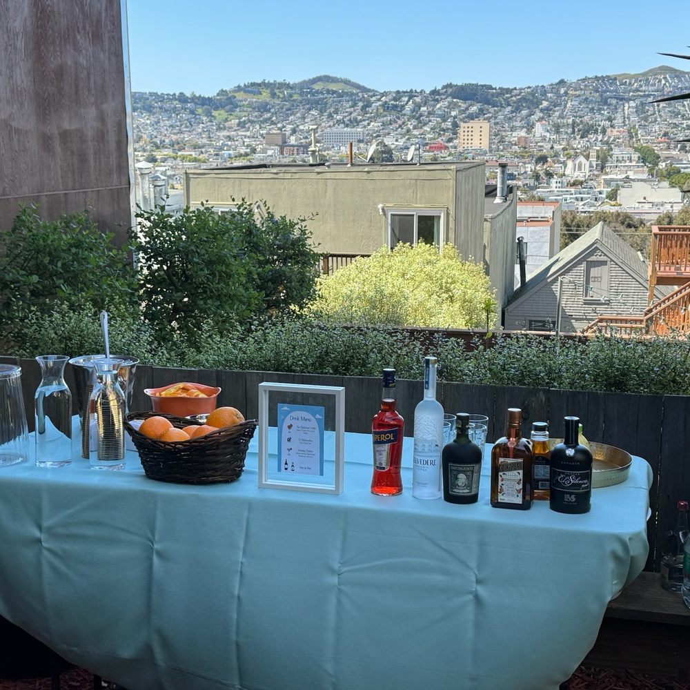The bar setup with a view The bar setup with a view