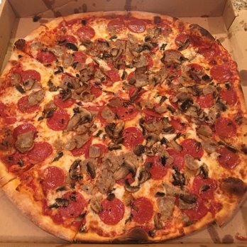 Brooklyn Pizza Bartram Park - Pepperoni, sausage and mushrooms very greasy but very good! - Pizza Near Me - Jacksonville, Florida