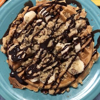 Granite Rock Grille - Waffle with banana chocolate and walnuts. Yummm - Breakfast & Brunch Near Me - Rocklin, California