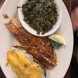 Catch of the day: Red fish, turnips and Cajun stuffed potato Catch of the day: Red fish, turnips and Cajun stuffed potato