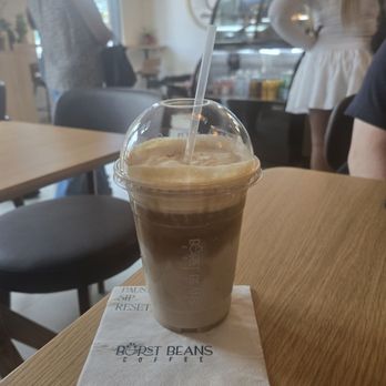 Burst Beans Coffee - Banana Pudding Latte - cold - Coffee & Tea Near Me - Hackensack, New Jersey Burst Beans Coffee - Banana Pudding Latte - cold - Coffee & Tea Near Me - Hackensack, New Jersey