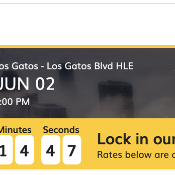 Hertz Rent A Car - Shows the website will allow one to schedule pick-up and drop-off at 5:00pm, before "advertised" 6:00pm closing time. - Car Rental Near Me - Los Gatos, California