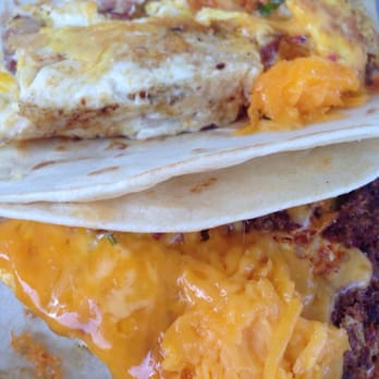 El Primo - Bacon Egg Cheese & Chorizo Egg Cheese tacos - Tacos Near Me - Austin, Texas