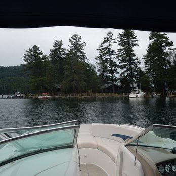 Bolton Boat Tours - Approaching Glen Island - Boat Tours Near Me - Diamond Point, New York