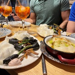 Gusto - Shrimp and asparagus. Caneloni