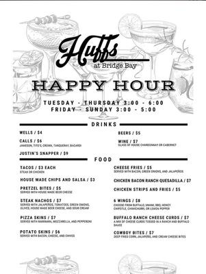 Menu photo 5 Huff's at Bridge Bay Redding, CA