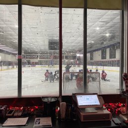a view of a hockey rink
