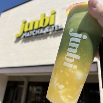 Junbi Matcha - Richardson - Mango matcha w almond jelly - Coffee & Tea Near Me - Richardson, Texas