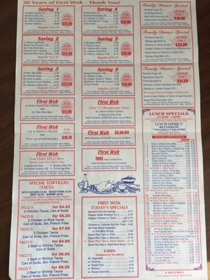 Menu photo 2 First Wok Chinese Restaurant Keyport, NJ Menu photo 2 First Wok Chinese Restaurant Keyport, NJ