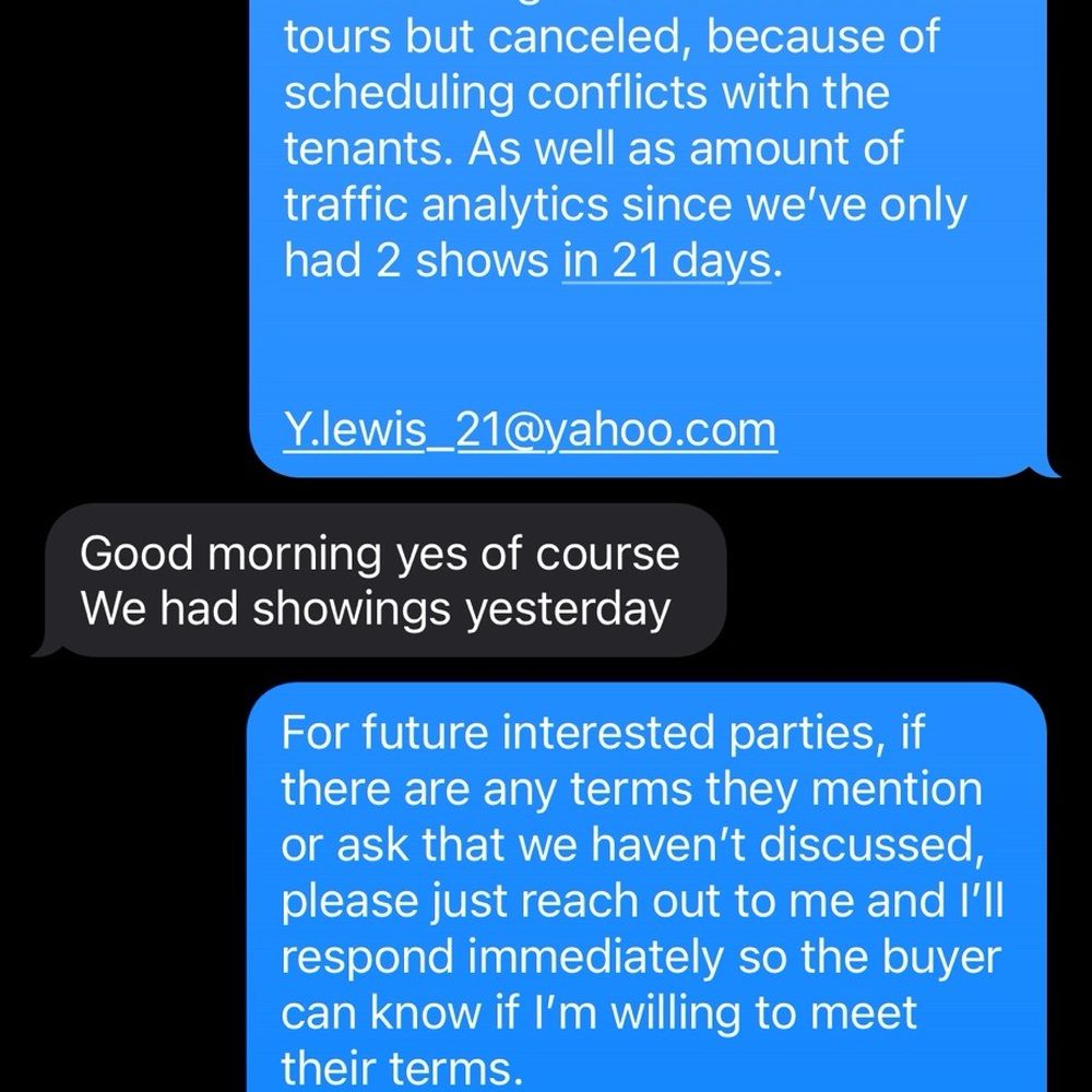 Rima Rafeh - Text and email thread between seller and realtor - Real Estate Agents Near Me - Palmdale, California