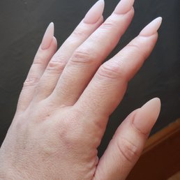 Acrylic tips Almond shape #16 matte finish