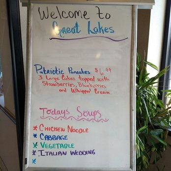 Great Lakes - Always remember to check the daily specials on the white board. - New American Near Me - Clinton Township, Michigan