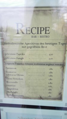 Menu photo 2 Recipe Bar Frankfurt, HE Menu photo 2 Recipe Bar Frankfurt, HE