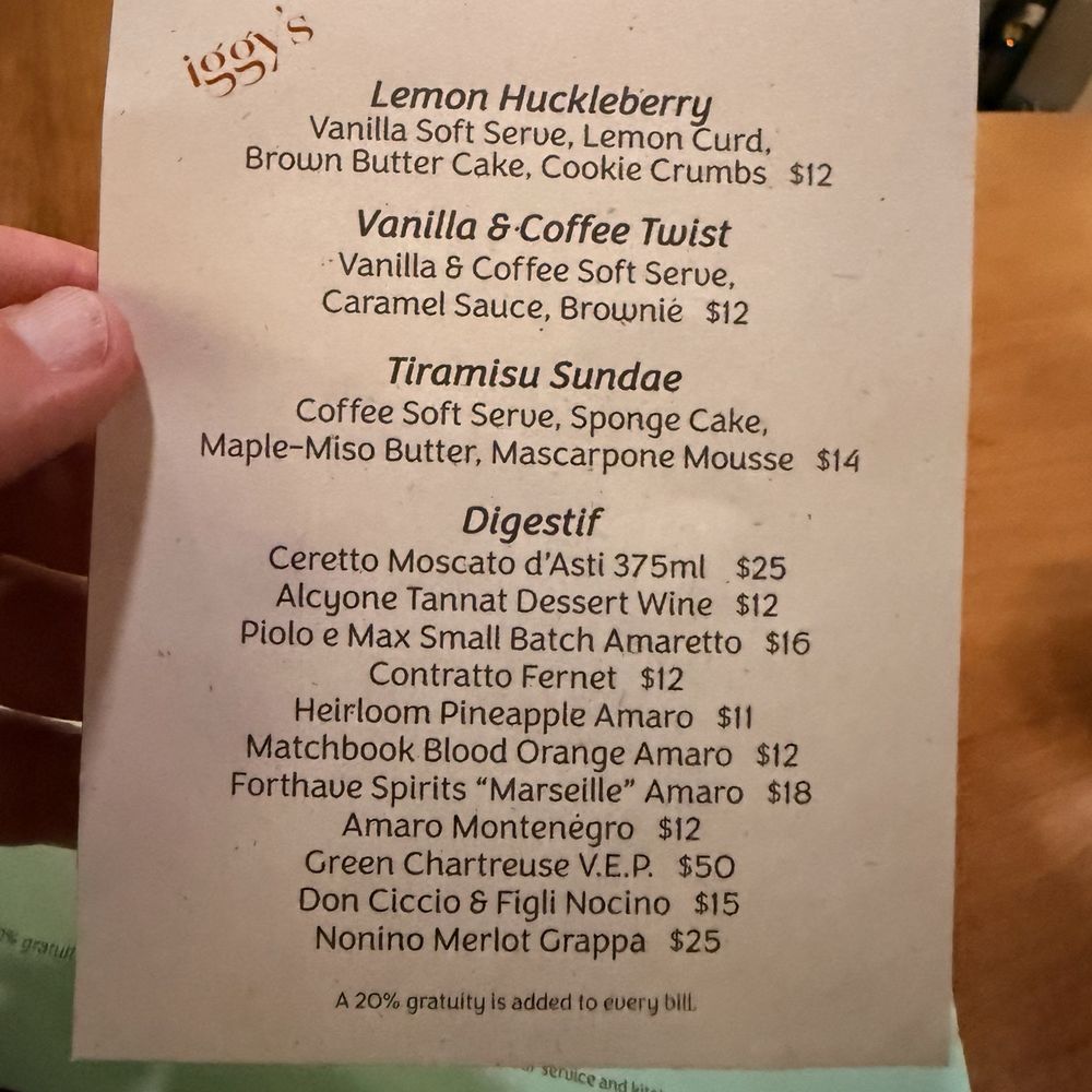 Iggys - Dessert! - Italian Near Me - Nashville, Tennessee