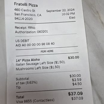 Fratelli Pizza - Pizza Near Me - San Francisco, California Fratelli Pizza - Pizza Near Me - San Francisco, California