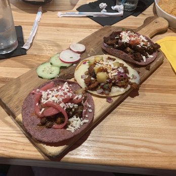 Barrio Queen - Left to right: Mar Y Tierra, Gringas, Alambre Beef - Mexican Near Me - Glendale, Arizona