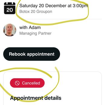 New You Med Spa - 12 20 25 another example of them cancelling a 3p appt only to create another and forge consent - Medical Spas Near Me - Houston, Texas