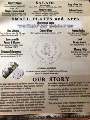 Menu photo 3 Buckeye Lake Winery Thornville, OH