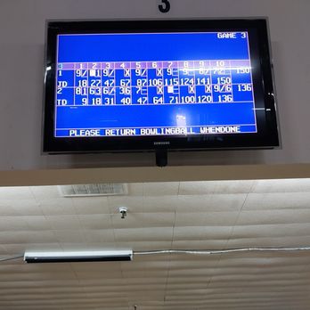 Porterville Lanes - a large screen tv above the counter - Bowling Near Me - Porterville, California Porterville Lanes - a large screen tv above the counter - Bowling Near Me - Porterville, California