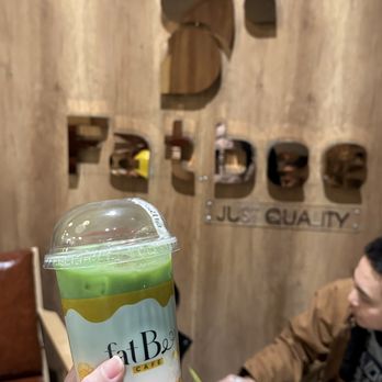 Fat Bee Cafe Shawnee - Strawberry matcha latte with crystal boba - Desserts Near Me - Shawnee, Kansas Fat Bee Cafe Shawnee - Strawberry matcha latte with crystal boba - Desserts Near Me - Shawnee, Kansas
