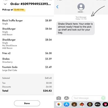 Shake Shack Cedar Hills - Big discrepancy between pickup time and when food is actually ready! - Burgers Near Me - Beaverton, Oregon