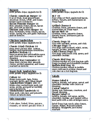 Menu photo 1 Two Rivers Public House Seneca, SC Menu photo 1 Two Rivers Public House Seneca, SC