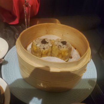 Mott 32 - Iberico pork, quail egg and black truffle shumai - Chinese Near Me - Las Vegas, Nevada Mott 32 - Iberico pork, quail egg and black truffle shumai - Chinese Near Me - Las Vegas, Nevada