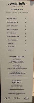 Menu photo 8 Mia Bella Trattoria Houston, TX