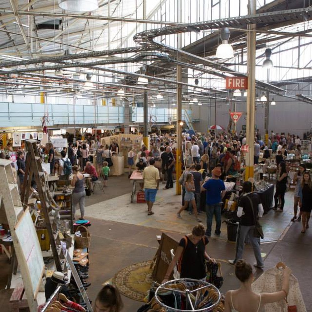 That Dapper Market - View from above, That Dapper Market in March 2014 at Plant 4 - Pop-up Shops Near Me - Bowden, SA