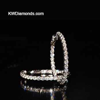 Kestenbaum and Weisner - Inside-Outside Diamond Hoops. - Jewelry Near Me - New York, New York Kestenbaum and Weisner - Inside-Outside Diamond Hoops. - Jewelry Near Me - New York, New York