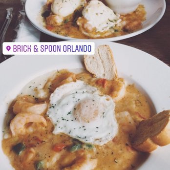 Brick & Spoon - Orlando - Shrimp and Grits & Eggs Benedict - New American Near Me - Maitland, Florida