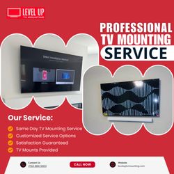 Level Up TV Mounting - Level Up Your TV: Mounts Provided