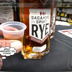 Albertsons - First time I've seen "adult samples," in a grocery store; cool. (Reg $43; on sale for $30.) A liquor license is needed for in-store samples.