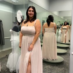 David's Bridal - Emily,  Maid of Honor at her big sister's wedding is having her dress alterations done with Lena at David's Bridal. Gorgeous!  Julie A