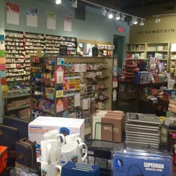 Paper Source - Wall of rubber stamps, plus tons of scrapbooking supplies.
