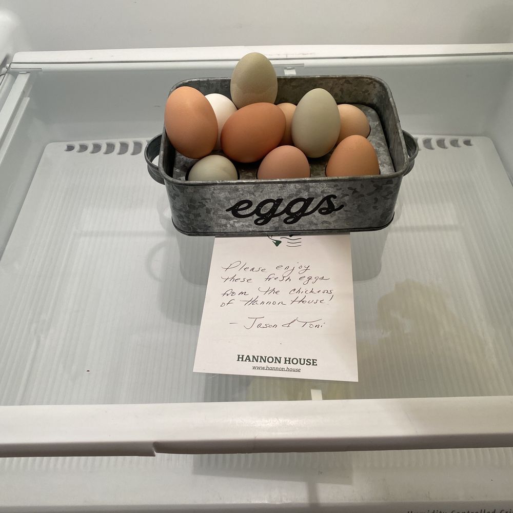 Hannon House - Best eggs I have had in my life!  Straight from their chickens.  Thank you Toni and Jason! - Vacation Rentals Near Me - Darby, Montana