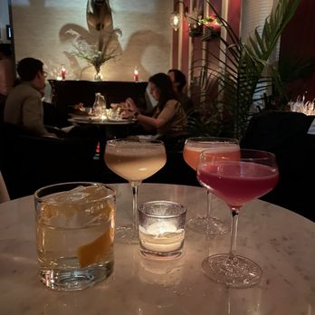 OFFSUIT - From left to right: Oaxaca old fashioned, espresso martini, opening ceremony, Smooth Charlene - Cocktail Bars Near Me - Boston, Massachusetts OFFSUIT - From left to right: Oaxaca old fashioned, espresso martini, opening ceremony, Smooth Charlene - Cocktail Bars Near Me - Boston, Massachusetts