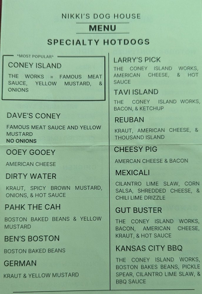 Food from Nikki's Dog House