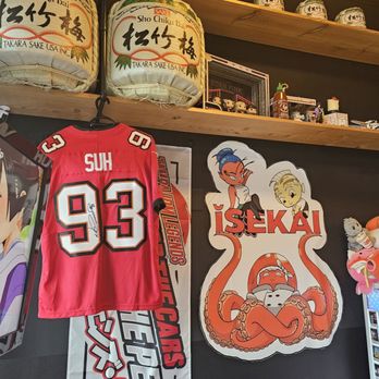 Isekai Sushi and Cafe - Left wall decorations - Sushi Bars Near Me - Tampa, Florida Isekai Sushi and Cafe - Left wall decorations - Sushi Bars Near Me - Tampa, Florida