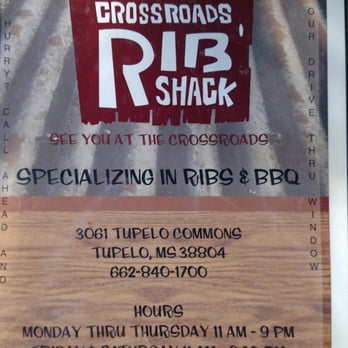 Crossroads Rib Shack - Menu.... - Barbeque Near Me - Tupelo, Mississippi Crossroads Rib Shack - Menu.... - Barbeque Near Me - Tupelo, Mississippi