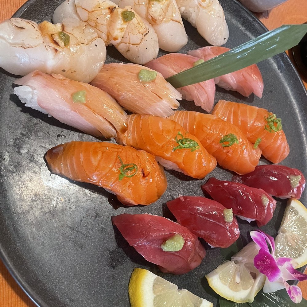 DAI Sushi - scallop, yellowtail, salmon, tuna - Japanese Near Me - Westminster, California