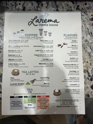 Menu photo 2 Larema Coffee House -Wilson Wilson, NC Menu photo 2 Larema Coffee House -Wilson Wilson, NC