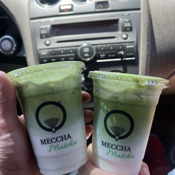Meccha Matcha - Matcha late level 1 with whole milk and salted creama - Desserts Near Me - Artesia, California