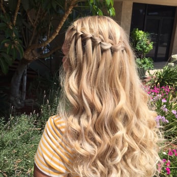 Revive Hair Design - Meg styled my hair beautifully after she colored it, complete with a elegant waterfall braid. - Hair Salons Near Me - Glendora, California