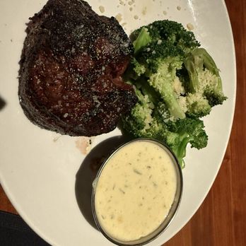 J. Alexander's - FILET MIGNON WITH BEARNAISE and broccoli - New American Near Me - Hoover, Alabama