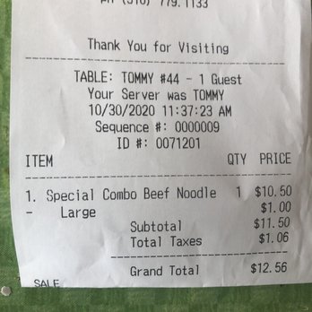 Pho Craze - Charged for wrong broth. When cashier told. He said : "my bad" - Vietnamese Near Me - Pinole, California