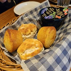Corn bread and biscuit